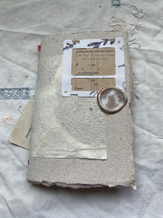 Handmade Notebook made with Recycled Paper 4 x 2.75 in.